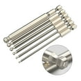 thumbnail image 4 of BTOER 1pc Ball End Hex Screwdriver Bit Metric Hex Bit 100mm Long Magnetic Driver Bit Alloy Steel 1/4 Inch Hex Screwdriver Bit H2.5-H8, 4 of 8