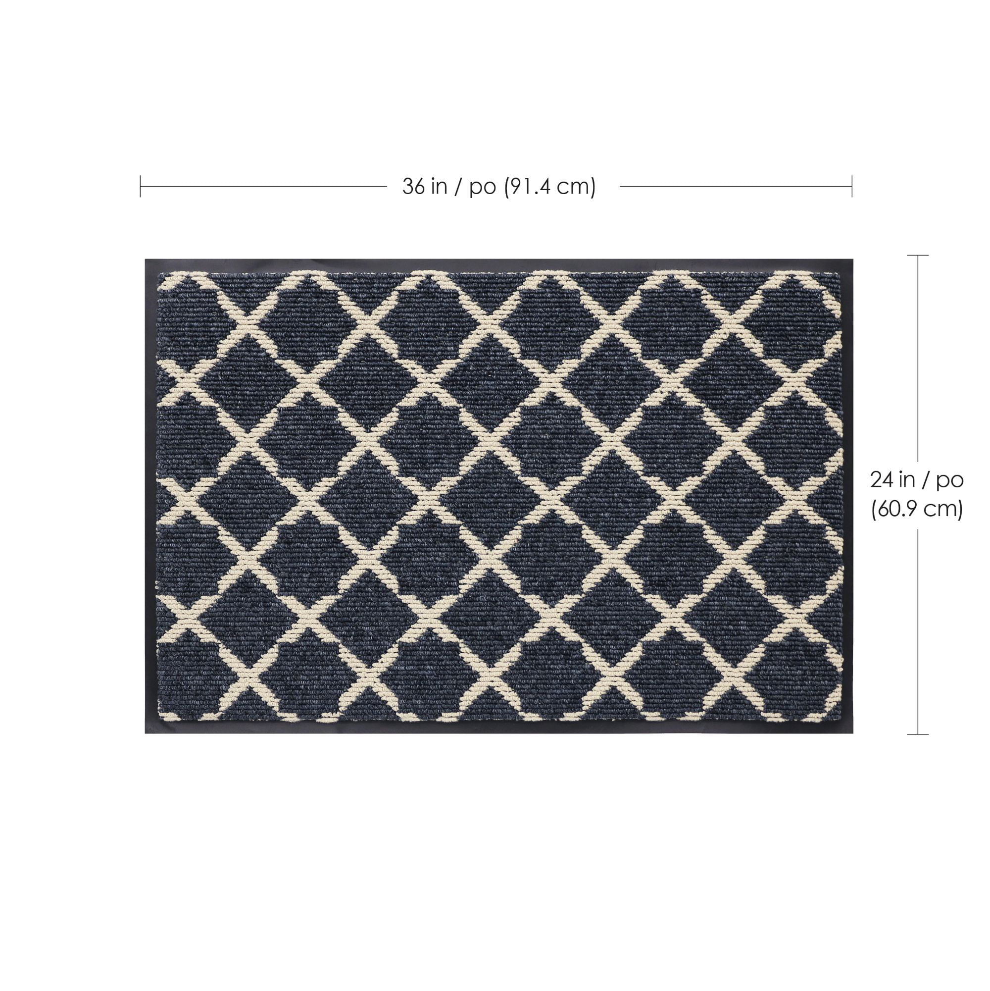 Paillasson Mainstays Malin Discovery denim, surface gratte-pieds touffetée, 2 pi x 3 pi