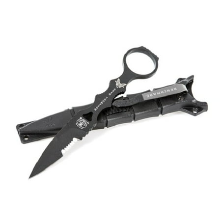 - Benchmade 178SBK SOCP Drop Point Black Combo Blade, Black Sheath 178SBK