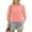 Pink, variant on Stunning Women's Three-Quarter Button Down Sleeve Blouse Crewneck Design Basic Business Top - Ultimate Comfort & Style