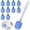 Blue, variant on Armscye Pumice Stone Toilet Bowl Cleaner,Bathroom Cleaner Brush Toilet Wand Refills with 18CM Long Handle for Remove Hard Water Stains with 1 Wand+ 10 Pumice Stones