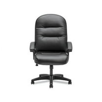 Pillow-Soft 2090 Series Executive High-Back Swivel/Tilt Chair Supports up to 250 lbs., Black Seat/Black Back, Black Base