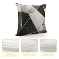 thumbnail image 4 of COMIO  Black White Silver Grey Pillow Cases Modern Geometric Pillow Covers Chic Triangle Pillow Shams Marble Pattern Pillow Protectors Standard, 4 of 5