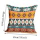 thumbnail image 3 of Funda de cojín estilo étnico bohemio con motivos tribales geométricos, tela suave, decoración para interiores y exteriores, 45x45 cm., 3 of 5