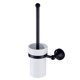 thumbnail image 4 of Set de cepillo de WC Cepillo de Tocador de Cobre Completo Estante de Cepillo Tocador Taza de Cerámica Tocador Fijado Negro de Magideal Set de cepillo de WC, 4 of 7