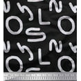 thumbnail image 1 of Soimoi Cotton Duck Fabric Alphabets,Waves & Fish Artistic Print Fabric by the Yard 42 Inch Wide, 1 of 1