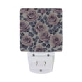 thumbnail image 5 of WOBOGO Mauve Vintage Rose LED Night Light 2 Pcs Set 0.5 Watt Wall Plug in Dusk to Dawn Automatic Switch Soft White Light, 5 of 7