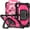 C-Pink, variant on REQO iPad 10th Generation Case 10.9 Inch 2022, 360 Rotating Stand Case with Shoulder Strap Pen Holder for iPad Case 10th Gen (A2696/A2757/A2777), Pink