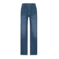 thumbnail image 3 of Idoravan womens jeans straight leg Women's Casual Loose Wide Leg Jeans Comfy High Waisted Sports Pants With Pockets Jeans, 3 of 4