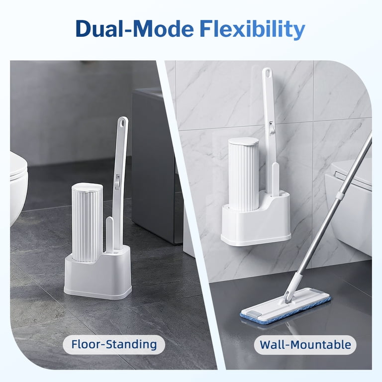 Skdwakiz Disposable Toilet Brush Set with 40 Refills photo 6