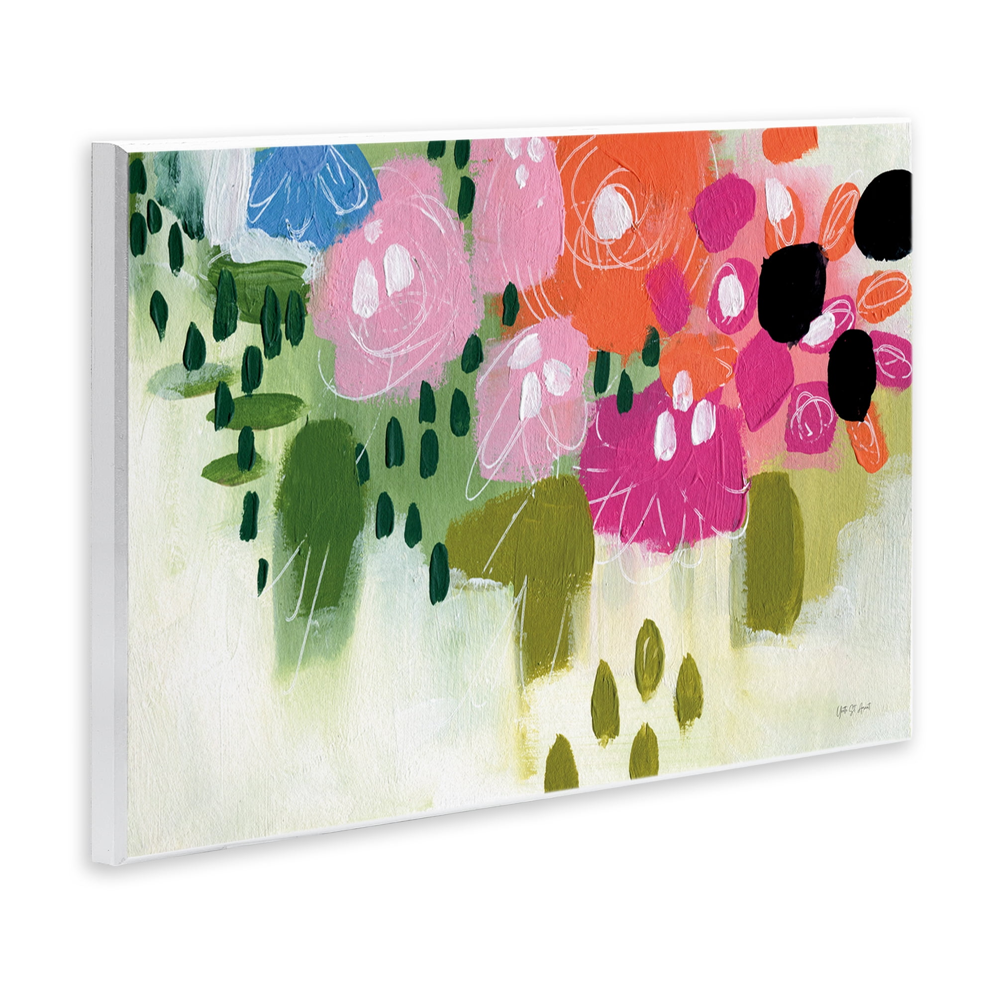 Stupell Industries Abstract Brushed Floral Botanical & Floral Painting Unframed Art Print Wall Art, 15 x 10