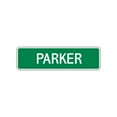thumbnail image 1 of Parker Girls Children Name Letter Printed Label Indoor Outdoor Wall Plaque Decoration Aluminum Sign 4"x13.5", 1 of 1