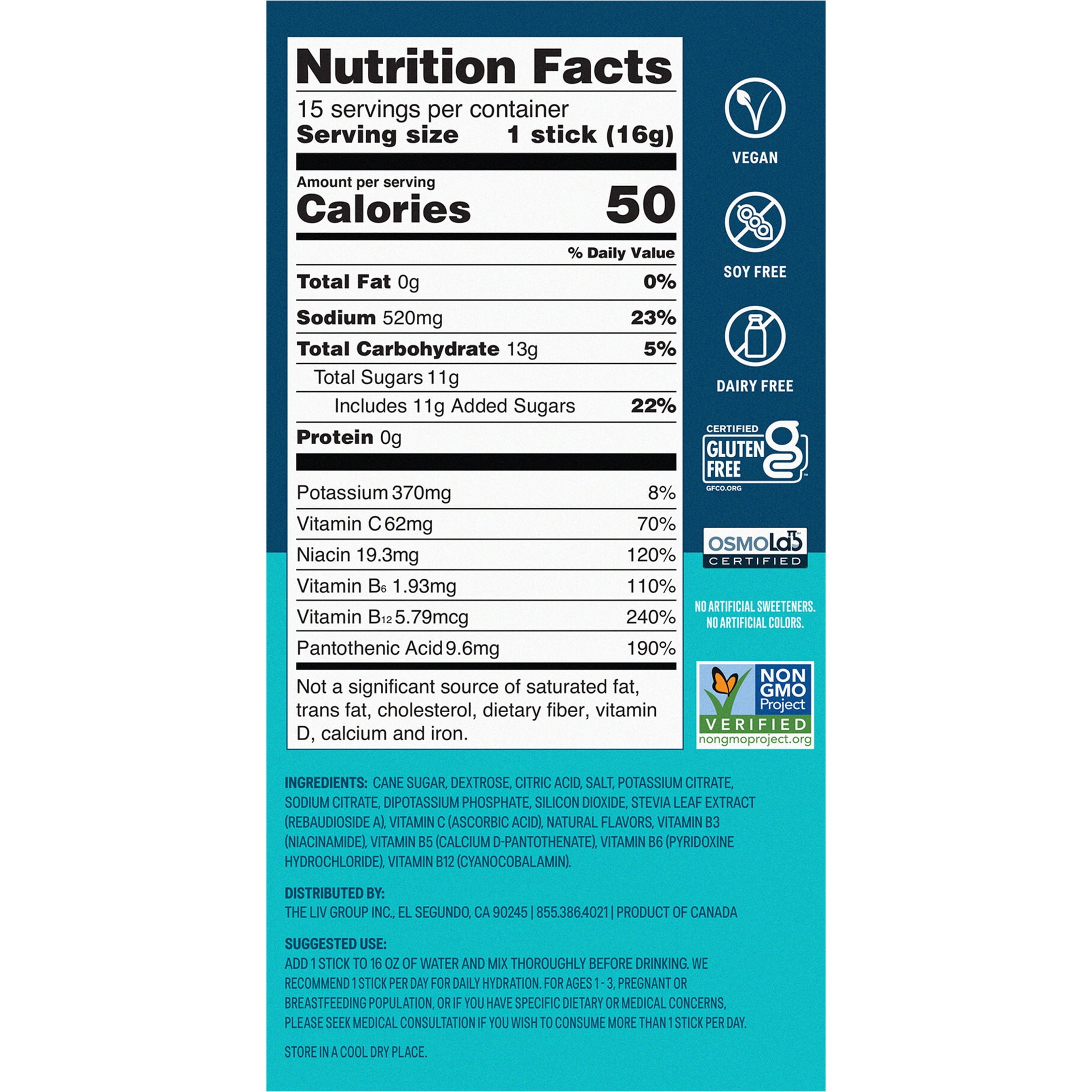 Liquid I.V.® Passion Fruit Hydration Multiplier® Powdered Electrolyte Drink Mix, 15 Count Packets