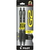 Pilot G2 Retractable Premium Gel Ink Roller Ball Pens, Bold Point, Black 2 ea (Pack of 3)