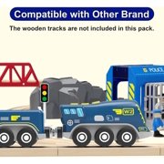 Battery Operated Action Locomotive Train (Magnetic Connection)- Powerful Engine Bullet Train Compatible with Thomas, Brio, Chuggington Wooden Tracks- Toys Car for Toddlers