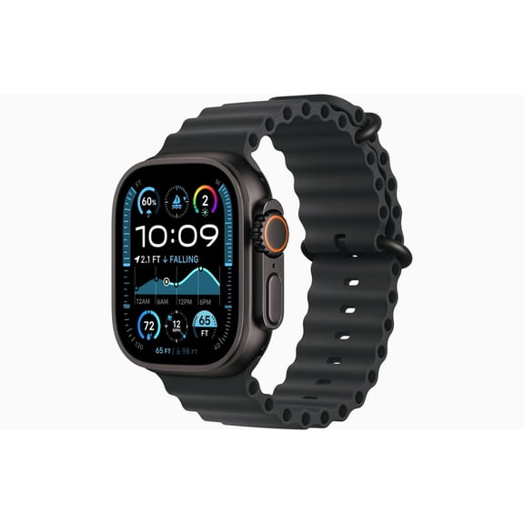 Restored Apple Watch Ultra 2 GPS   Cellular 49mm Black Titanium Case with Black Ocean Band (Refurbished)