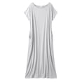 thumbnail image 4 of LIaqionyy Women's Maxi Dress Short Sleeve Oversized Casual Loose Flowy Lounge Long Dresses with Pockets, 4 of 5