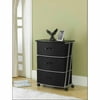 Mainstays 3-Drawer Wide Fabric Cart, Black