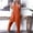 Orange, variant on Umbreon Rompers for Women Strap Sleeve Less Long Cotton Linen Jumpsuits Solid Color Loose Casual Fashion Summer Clothes with Pockets