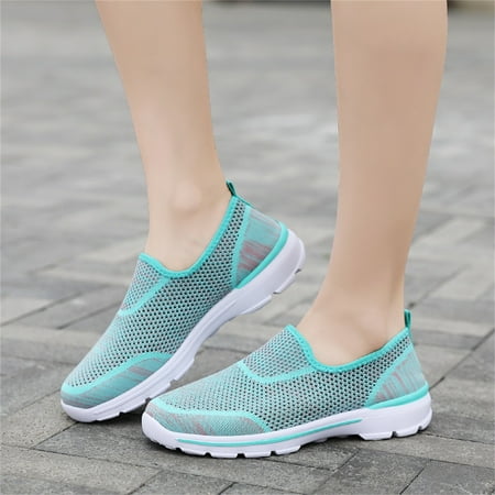 

Christmas Ladies Couple Summer Plus Size Lightweight Hollow Mesh Sneakers Non Slip Casual Running Shoes