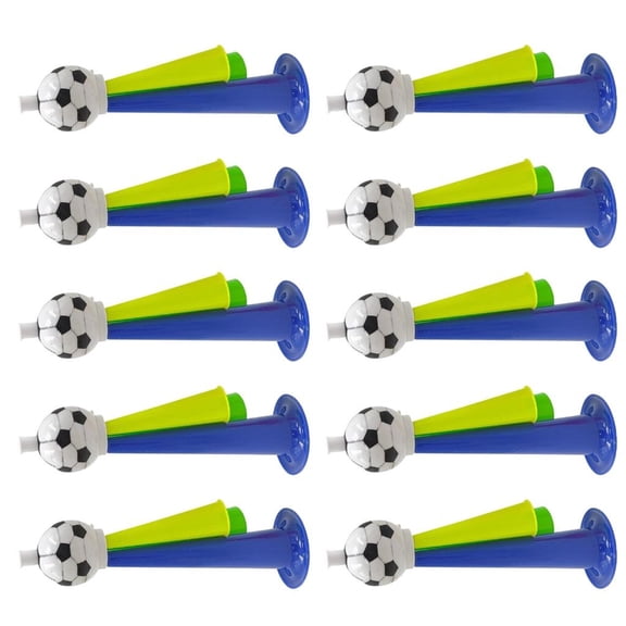 Yihuala 10PCS Football Vuvuzelas Bright Color Portable Noise Makers Suitable For Crowd Cheering And Carnivals
