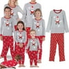 Family Matching Christmas Snowman Pajama Sets Cute Snowman Print Long Sleeve Parent-Child Outfit Home wear