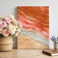 thumbnail image 2 of Canvas Wall Art, Burnt Orange Ombre Coastal Framed Canvas Prints for Bathroom Hallway, Summer Nautical Beach Ocean Seaside Gallery Wrapped Wall Decor for Home Office, Gifts, 8"x10" Ship Next Day, 2 of 9