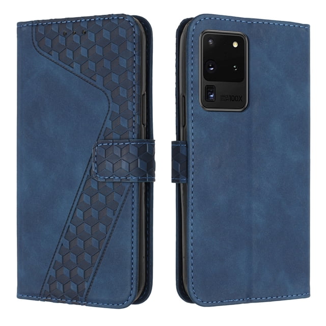 Compatible with Samsung Galaxy S20 Ultra 5G Case Wallet Design with Card Slots Magnetic Closure Cover