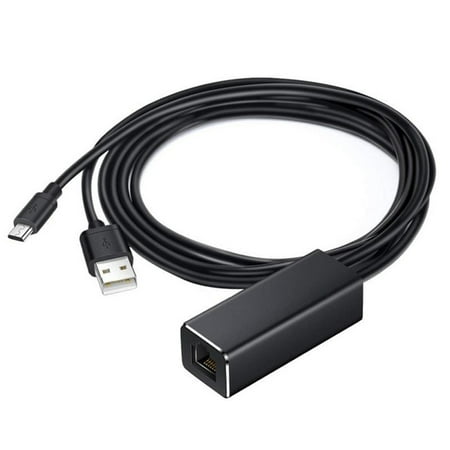 Adaptateur Ethernet Micro USB vers RJ45 convertisseur de réseau de clé TV  Compatible pour Fire TV/Chromecast Workhe