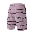 thumbnail image 5 of Streetwear Cargo Shorts For Men With Abstract Stripe Pattern And Utility Pockets Designed For Summer Beach Vacations Camping Trips Purple Pink XXXL, 5 of 5