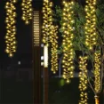 thumbnail image 4 of Luces de lluvia de meteoritos 2/3/6 en 1 para exteriores, cadena de luces con forma de carámbanos, petardos navideños, cascada, carámbanos, 4 of 5