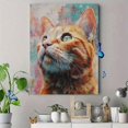 thumbnail image 4 of Qisvanset Orange Tabby Cat Canvas Print 12x16 Inch Study Room Decor, 4 of 8