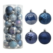 RBCKVXZ Small Size 24ct Christmas Ball Ornaments (1.5"/38mm), Shatterproof Plastic Christmas Bulbs, Hanging Decorations for Xmas Tree, Holiday, Wedding, Party