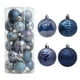 thumbnail image 1 of Set de adornos para bola de árbol de Navidad 24 piezas | Plástico indestructible | Rojo Verde Blanco Multicolor | 1,57" de diámetro | Acabados brillantes con purpurina mate | Easy Hang | Decoración, 1 of 6