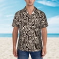 thumbnail image 2 of Rateoe Leopard And Zebra1 Pattern Men’s Hawaiian Shirt – Short Sleeve Button-Down Tropical Beach Shirt, Lightweight & Breathable Casual Aloha Shirt with Pocket,3X-Large, 2 of 7