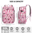thumbnail image 3 of Travel Cooler Bag - Pink Halloween Ghosts with Boo Camping Beer Cooler Backpack with Bottle Opener- Waterproof Insulated Picnic Backpacks - Cooler Bag for Beach, 3 of 6