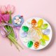 thumbnail image 4 of Fiudx Huevos de Pascua, Adornos de Plástico de Imitación Coloridos, Juego de Huevos Pintados para Manualidades, Seguro para La Caza de Pascua, Decoración Navideña, Material de Arte Atractivo., 4 of 6