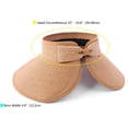 thumbnail image 3 of Women Sun Visors Foldable Straw Hats Summer Beach Packable Hat Floppy Wide Brim Cap Deep Style, Adjustable Size, 3 of 7
