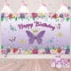 thumbnail image 1 of Butterfly Happy Birthday Banner, Purple Butterfly Decorations for Girl Women Butterfly Backdrop for Baby Shower and Fairy Birthday Decorations, Butter, 1 of 4