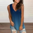 thumbnail image 2 of Baqcunre Corset Tops For Women Womens Casual Printed Tank Top V Neck Sleeveless T Shirt Tops For Women 2023 Tank Top For Women Blue L, 2 of 5