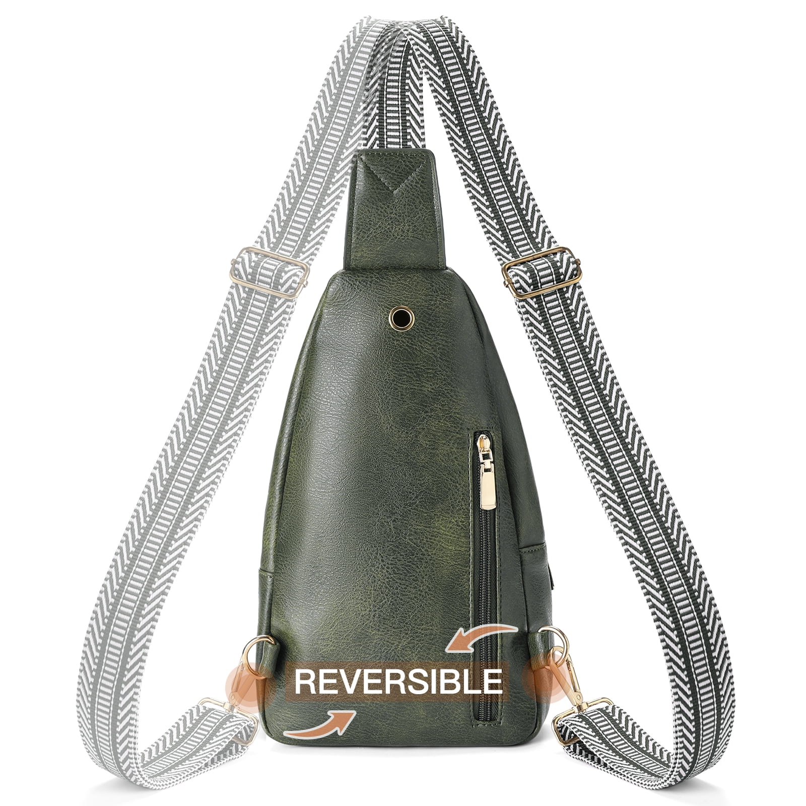 GAEKEAO Sling Bag for Women Crossbody Bags Fanny Pack Vegan Leather Chest Bag Travel Shoulder Belt Purse Backpack Gifts