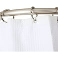 thumbnail image 2 of Utopia Alley Rustproof Wall Mounted Aluminum D-shape Shower Curtain Rods With Ceiling Support for Freestanding Tubs, 60 Inch Large Size by 25 Inch, Brushed Nickel + White Shower curtain 180x70 inch, 2 of 10