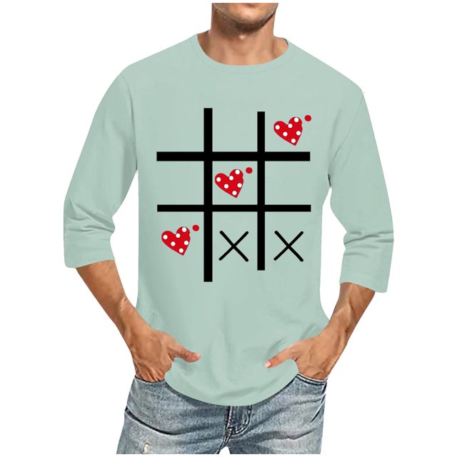 Blusas y camisas de manga larga con cuello redondo para hombre, blusa informal con cuello redondo y manga corta, blusa estampada de poliéster para hombre.