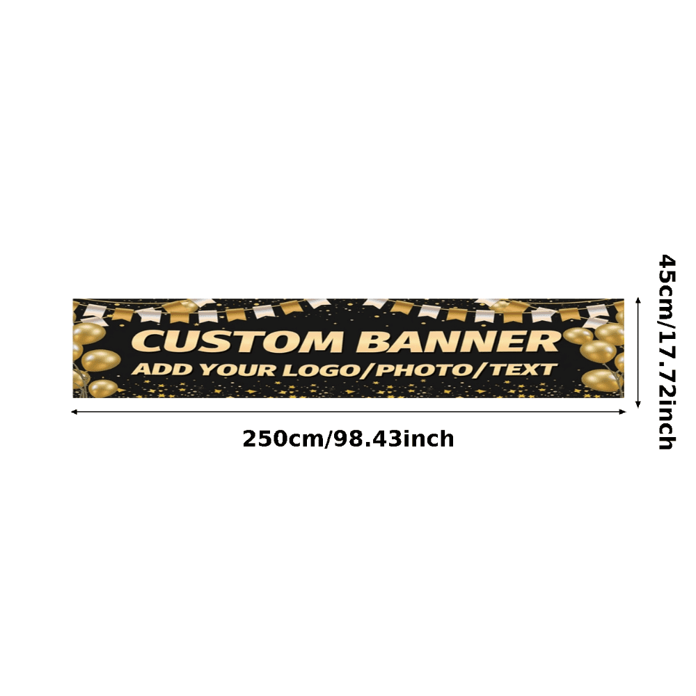 Decorative Custom Banner Polyester Material Event Decoration Personalized Design Reusability for Birthday Party Holiday Event Indoor Decoration
