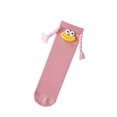 thumbnail image 2 of Kids Dopamine Color Knee High Socks, Girls Funny 3D Cartoon Face Braided Tassel Long Socks, Polyester Cotton Cute Novelty Children Stockings, 2 of 6