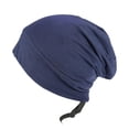 thumbnail image 1 of TISHITA Bonnet Sleep Caps Hair Cover Adjustable Buckle Strap Multi Scene Use Comfortable Navy Blue, 1 of 8