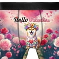 thumbnail image 4 of Hello Valentine’s Day Shiba Inu Flower Crown Romantic Pink Floral All Over Print Boxer Briefs Underwear for Men Dad Shibas Dog Lovers Gifts Idea - 00031, 4 of 6