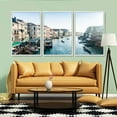 thumbnail image 3 of IDEA4WALL 3 Piece Framed Canvas Wall Art for Living Room, Bedroom Italy City Landscape Canvas Prints for Modern Home Decoration Ready to Hang, 3 of 4
