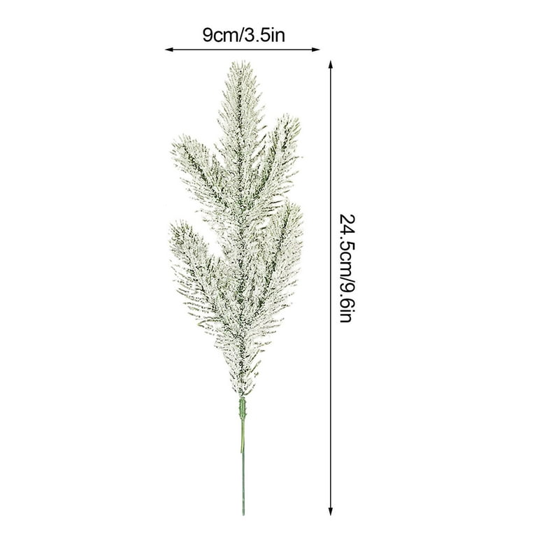 10pcs-Artificial Snowy Cedar Branches, Artificial Cedar Sprigs
