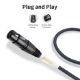 thumbnail image 3 of Cable XLR Devinal giratorio en ángulo recto macho a hembra de 1 m, 2 unidades, 3 of 7